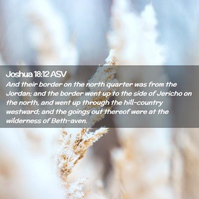 Picture 02 - Joshua 18:12 ASV - And their border on the north quarter was from - Bible Verse Picture