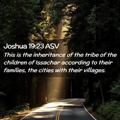 Picture 02 - Joshua 19:23 ASV - This is the inheritance of the tribe of the - Bible Verse Picture