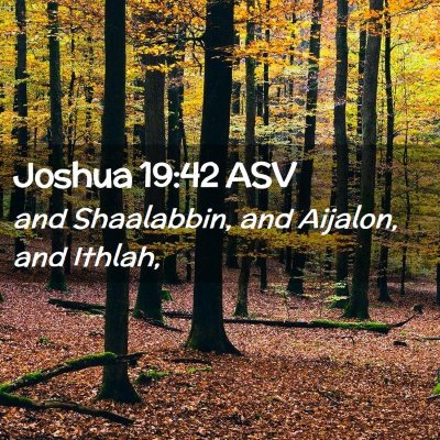 Picture 02 - Joshua 19:42 ASV - and Shaalabbin, and Aijalon, and - Bible Verse Picture