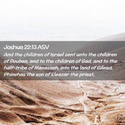 Picture 02 - Joshua 22:13 ASV - And the children of Israel sent unto the children - Bible Verse Picture