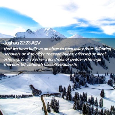Picture 02 - Joshua 22:23 ASV - that we have built us an altar to turn away from - Bible Verse Picture