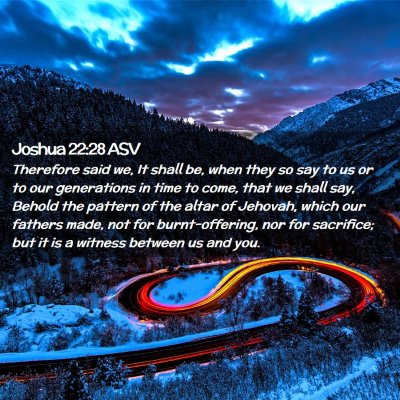 Picture 02 - Joshua 22:28 ASV - Therefore said we, It shall be, when they so say - Bible Verse Picture