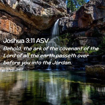 Picture 02 - Joshua 3:11 ASV - Behold, the ark of the covenant of the Lord of - Bible Verse Picture