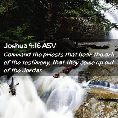 Picture 02 - Joshua 4:16 ASV - Command the priests that bear the ark of the - Bible Verse Picture