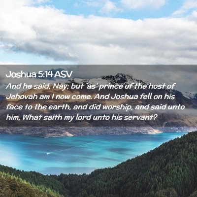 Picture 02 - Joshua 5:14 ASV - And he said, Nay; but `as' prince of the host of - Bible Verse Picture