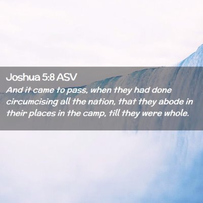 Picture 02 - Joshua 5:8 ASV - And it came to pass, when they had done - Bible Verse Picture