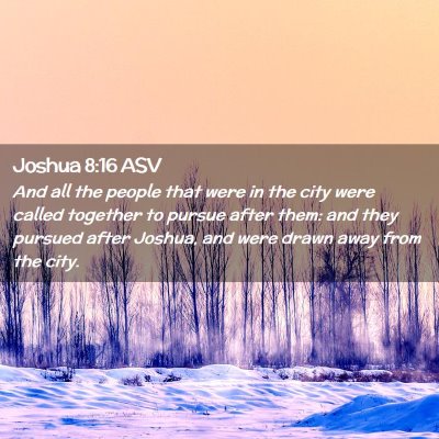 Picture 02 - Joshua 8:16 ASV - And all the people that were in the city were - Bible Verse Picture