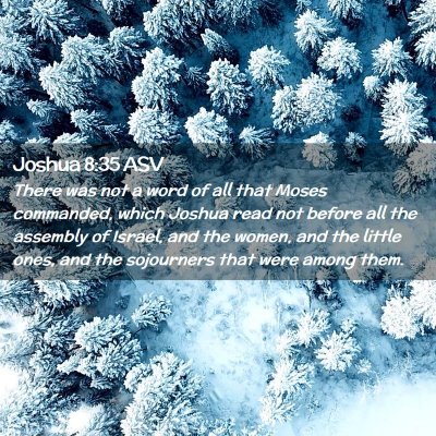 Picture 02 - Joshua 8:35 ASV - There was not a word of all that Moses commanded, - Bible Verse Picture