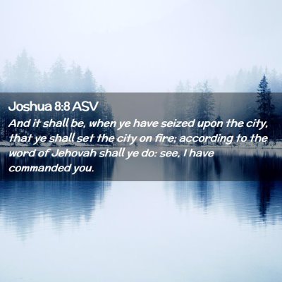 Picture 02 - Joshua 8:8 ASV - And it shall be, when ye have seized upon the - Bible Verse Picture