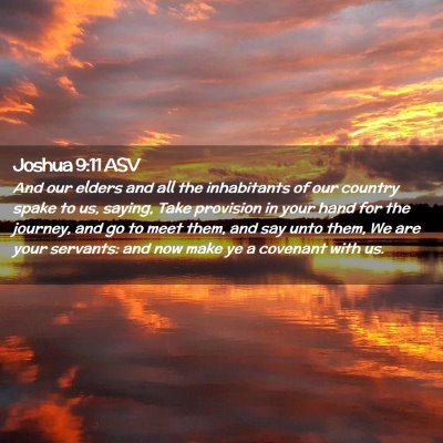 Picture 02 - Joshua 9:11 ASV - And our elders and all the inhabitants of our - Bible Verse Picture