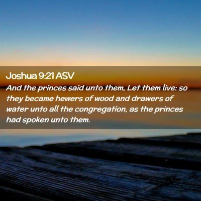 Picture 02 - Joshua 9:21 ASV - And the princes said unto them, Let them live: so - Bible Verse Picture