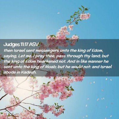 Picture 02 - Judges 11:17 ASV - then Israel sent messengers unto the king of - Bible Verse Picture