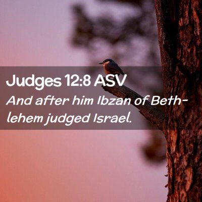 Picture 02 - Judges 12:8 ASV - And after him Ibzan of Beth-lehem judged - Bible Verse Picture