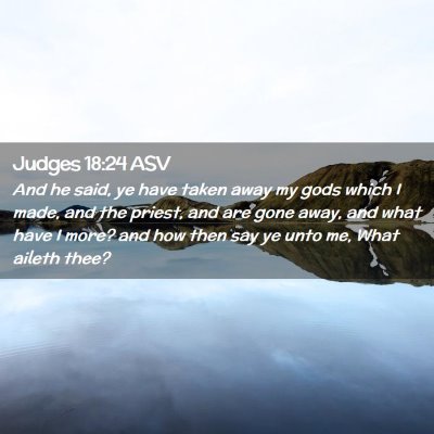Picture 02 - Judges 18:24 ASV - And he said, ye have taken away my gods which I - Bible Verse Picture