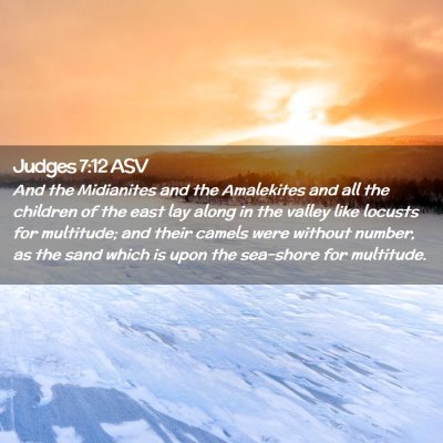 Picture 02 - Judges 7:12 ASV - And the Midianites and the Amalekites and all the - Bible Verse Picture