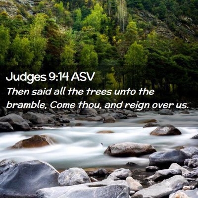 Picture 02 - Judges 9:14 ASV - Then said all the trees unto the bramble, Come - Bible Verse Picture