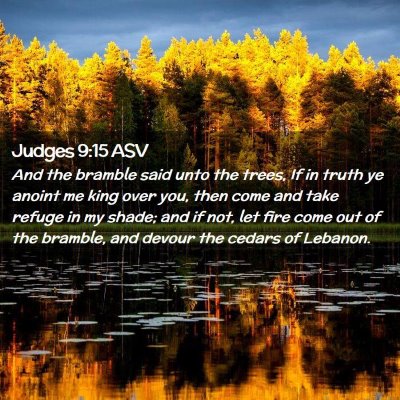 Picture 02 - Judges 9:15 ASV - And the bramble said unto the trees, If in truth - Bible Verse Picture