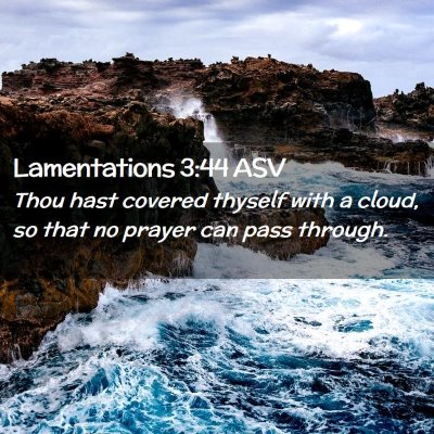 Picture 02 - Lamentations 3:44 ASV - Thou hast covered thyself with a cloud, so that - Bible Verse Picture