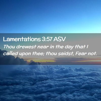 Picture 02 - Lamentations 3:57 ASV - Thou drewest near in the day that I called upon - Bible Verse Picture