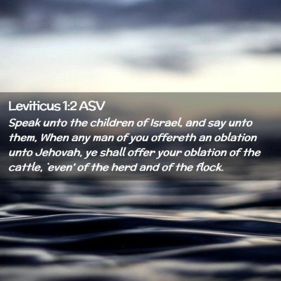 Picture 02 - Leviticus 1:2 ASV - Speak unto the children of Israel, and say unto - Bible Verse Picture
