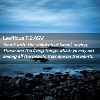 Picture 02 - Leviticus 11:2 ASV - Speak unto the children of Israel, saying, These - Bible Verse Picture
