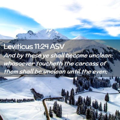 Picture 02 - Leviticus 11:24 ASV - And by these ye shall become unclean: whosoever - Bible Verse Picture