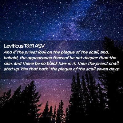 Picture 02 - Leviticus 13:31 ASV - And if the priest look on the plague of the - Bible Verse Picture