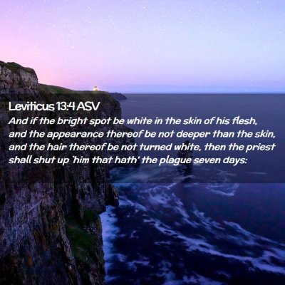 Picture 02 - Leviticus 13:4 ASV - And if the bright spot be white in the skin of - Bible Verse Picture