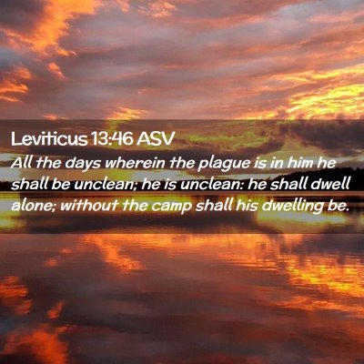 Picture 02 - Leviticus 13:46 ASV - All the days wherein the plague is in him he - Bible Verse Picture