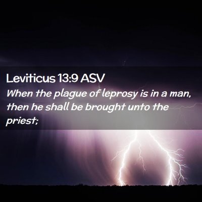 Picture 02 - Leviticus 13:9 ASV - When the plague of leprosy is in a man, then he - Bible Verse Picture