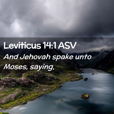 Picture 02 - Leviticus 14:1 ASV - And Jehovah spake unto Moses, - Bible Verse Picture