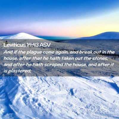 Picture 02 - Leviticus 14:43 ASV - And if the plague come again, and break out in - Bible Verse Picture