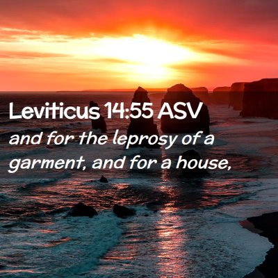 Picture 02 - Leviticus 14:55 ASV - and for the leprosy of a garment, and for a - Bible Verse Picture
