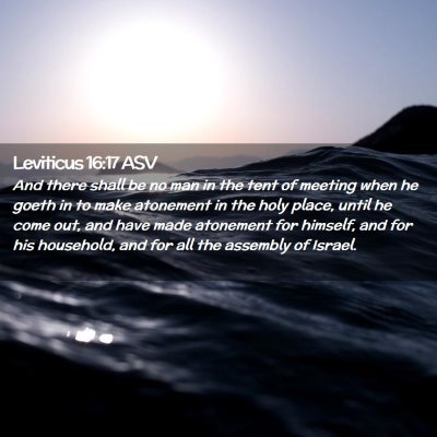 Picture 02 - Leviticus 16:17 ASV - And there shall be no man in the tent of meeting - Bible Verse Picture