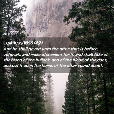 Picture 02 - Leviticus 16:18 ASV - And he shall go out unto the altar that is before - Bible Verse Picture