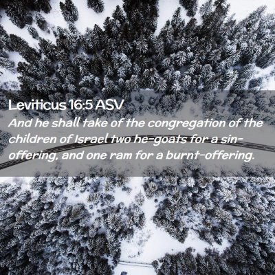 Picture 02 - Leviticus 16:5 ASV - And he shall take of the congregation of the - Bible Verse Picture