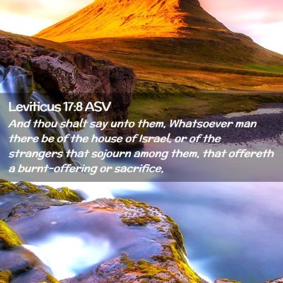 Picture 02 - Leviticus 17:8 ASV - And thou shalt say unto them, Whatsoever man - Bible Verse Picture
