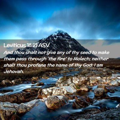 Picture 02 - Leviticus 18:21 ASV - And thou shalt not give any of thy seed to make - Bible Verse Picture