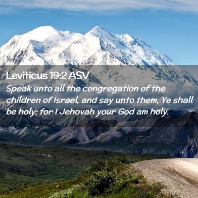 Picture 02 - Leviticus 19:2 ASV - Speak unto all the congregation of the children - Bible Verse Picture