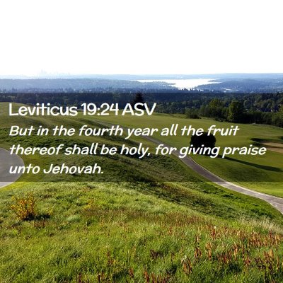 Picture 02 - Leviticus 19:24 ASV - But in the fourth year all the fruit thereof - Bible Verse Picture
