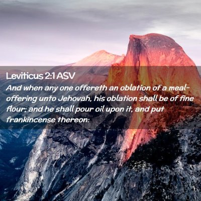 Picture 02 - Leviticus 2:1 ASV - And when any one offereth an oblation of a - Bible Verse Picture