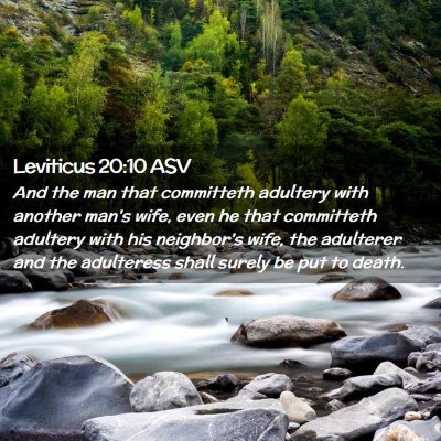 Picture 02 - Leviticus 20:10 ASV - And the man that committeth adultery with another - Bible Verse Picture