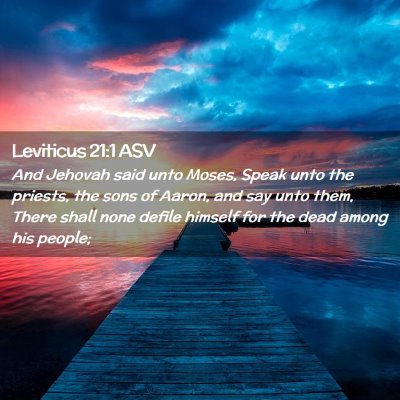 Picture 02 - Leviticus 21:1 ASV - And Jehovah said unto Moses, Speak unto the - Bible Verse Picture