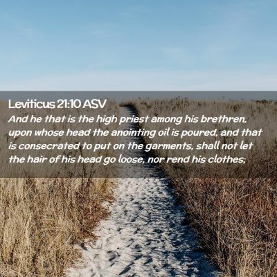 Picture 02 - Leviticus 21:10 ASV - And he that is the high priest among his - Bible Verse Picture