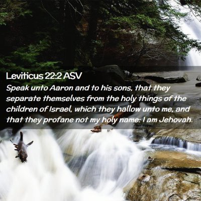 Picture 02 - Leviticus 22:2 ASV - Speak unto Aaron and to his sons, that they - Bible Verse Picture