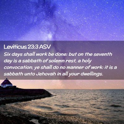 Picture 02 - Leviticus 23:3 ASV - Six days shall work be done: but on the seventh - Bible Verse Picture