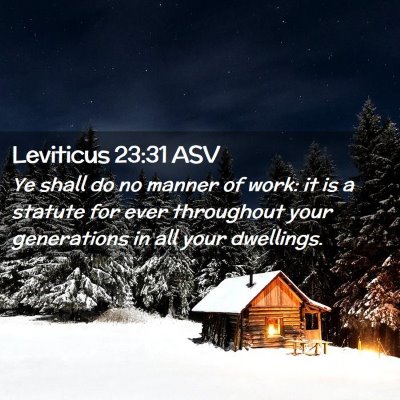 Picture 02 - Leviticus 23:31 ASV - Ye shall do no manner of work: it is a statute - Bible Verse Picture