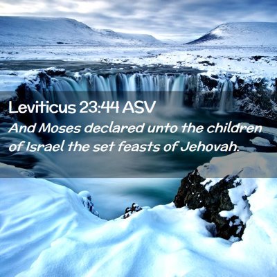 Picture 02 - Leviticus 23:44 ASV - And Moses declared unto the children of Israel - Bible Verse Picture
