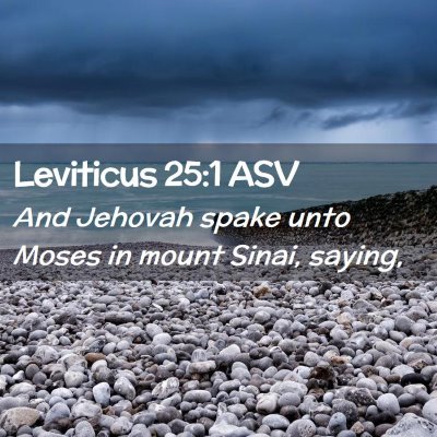Picture 02 - Leviticus 25:1 ASV - And Jehovah spake unto Moses in mount Sinai, - Bible Verse Picture
