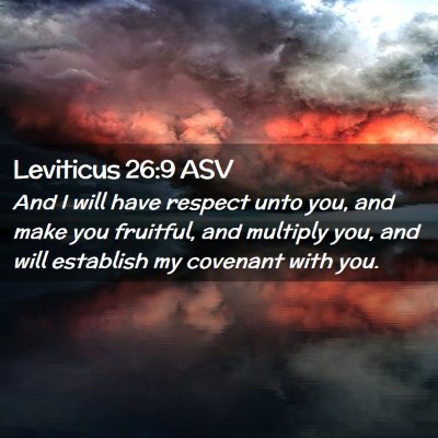 Picture 02 - Leviticus 26:9 ASV - And I will have respect unto you, and make you - Bible Verse Picture